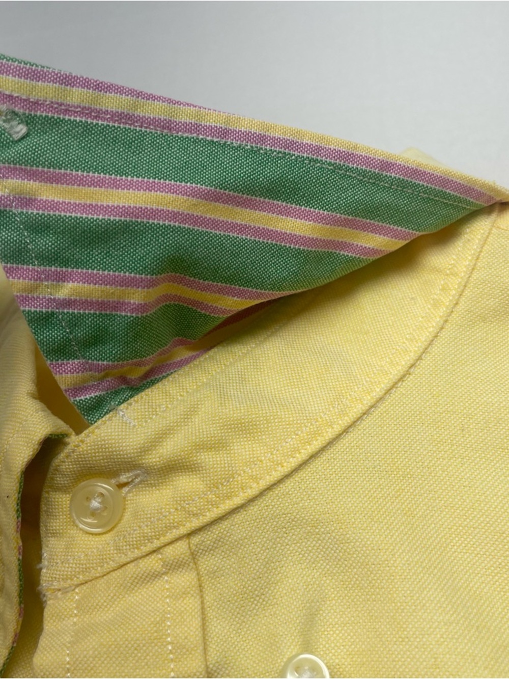 Ralph Lauren Women’s Classic Fit Light Yellow Button-Down Oxford Shirt size 16 - Picture 6 of 11